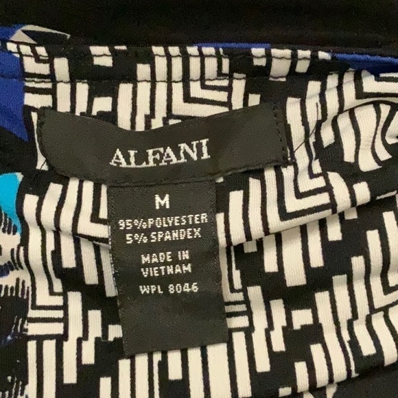 Alfani mini shift dress. blue with gorgeous sleeves. Size M - Picture 4 of 4